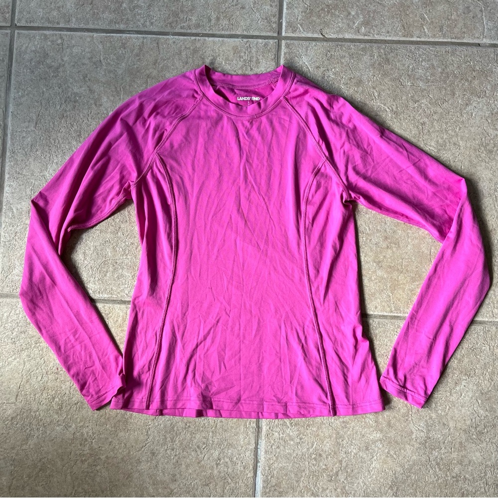 Lands' End Pink Long Sleeve Top Pink Lands' End long sleeve shirt 14 L girls